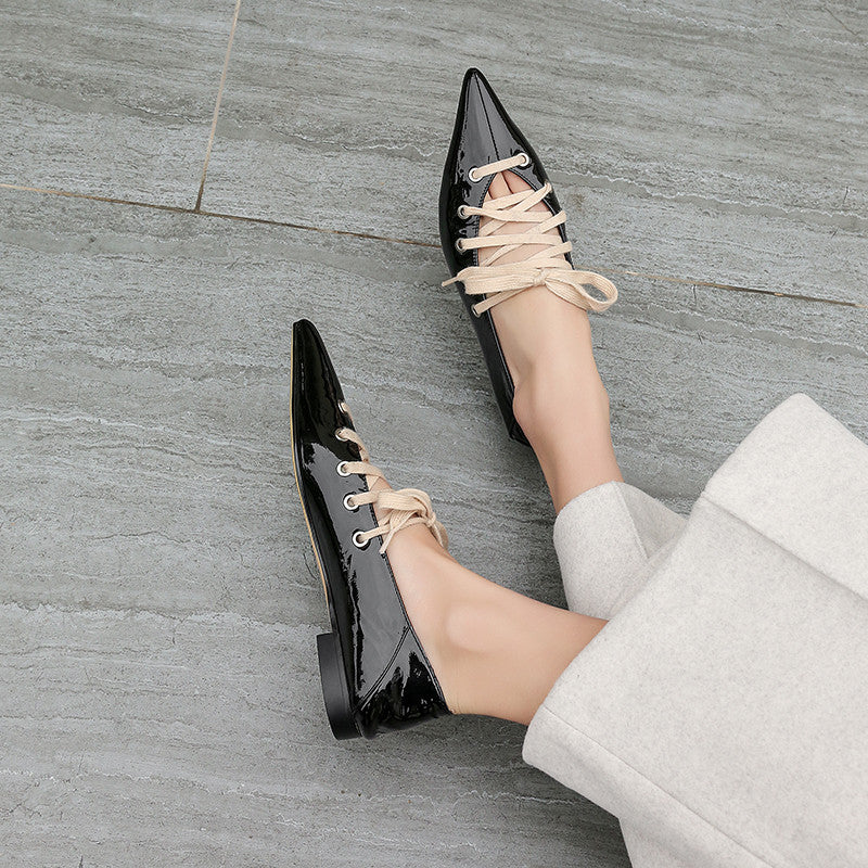 Cross Strap Lace Up Gladiator Pumps