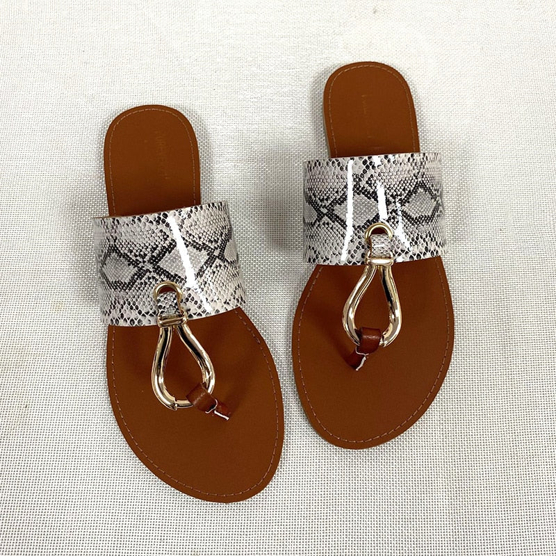 Retro Thin Straps Open Toe Slippers