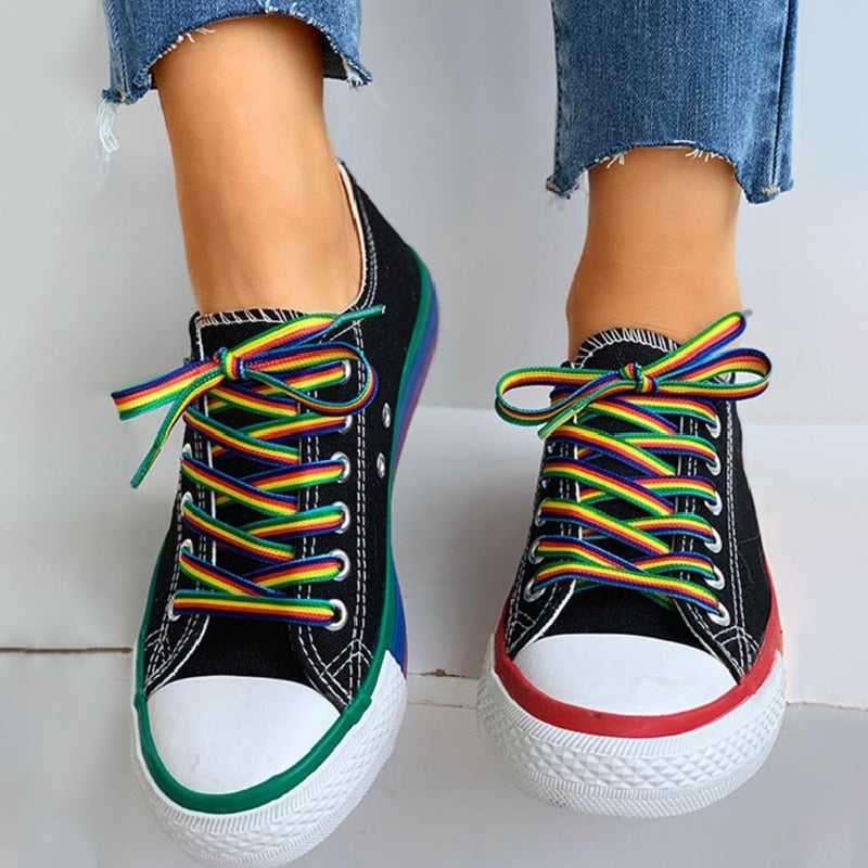 Candy Color Vulcanized Canvas Sneakers