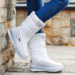 Waterproof Thick Plush No-slip Mid-calf Boots