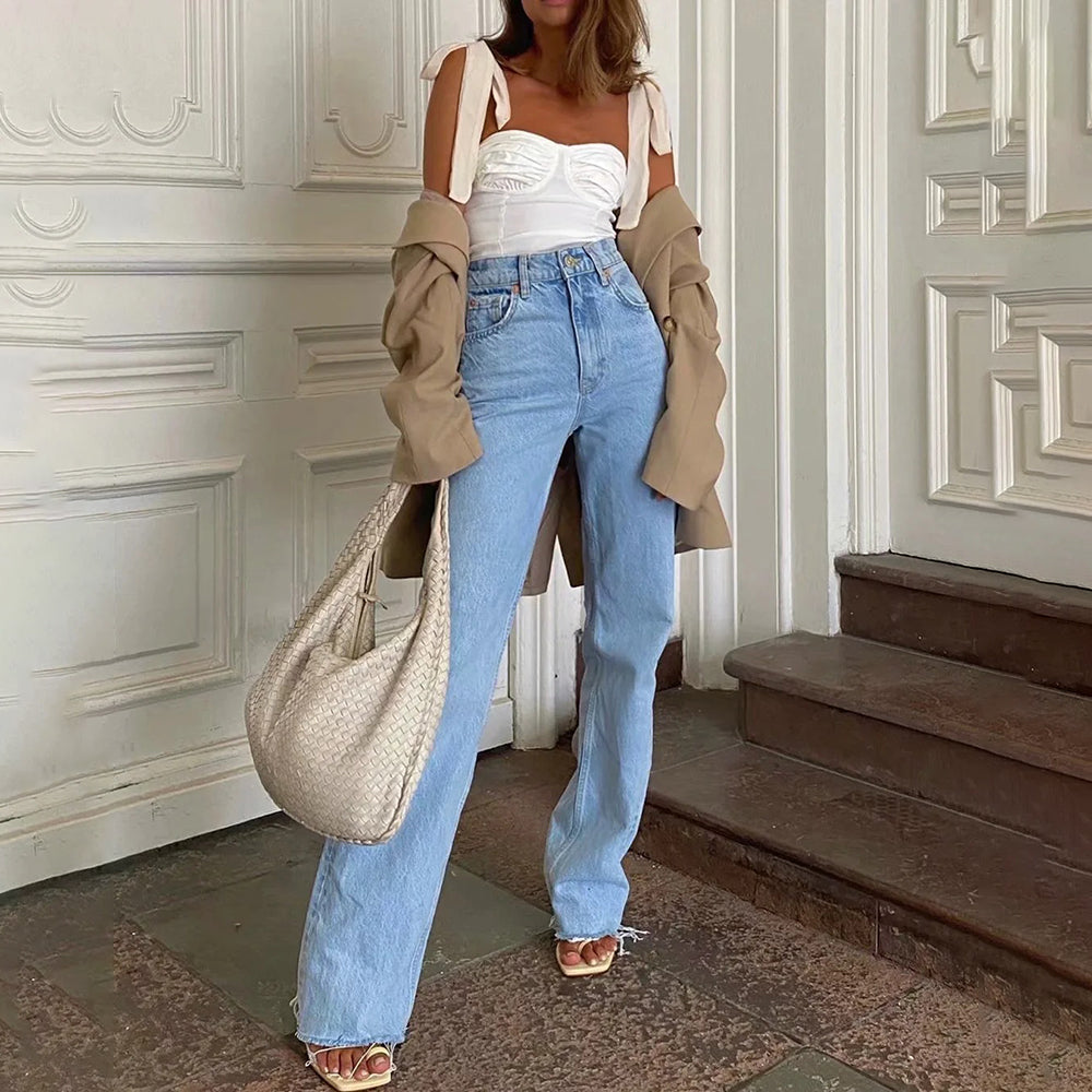 High Waist Slouchy Wide Leg Jeans