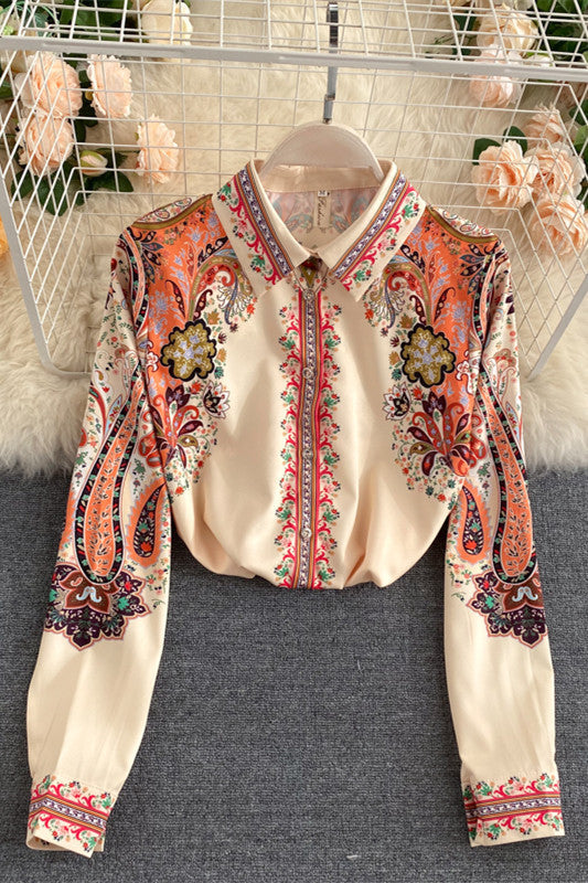 Retro Loose and Thin All-match Vacation Travel Shirt