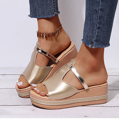 Slip On Wedges Slippers