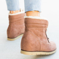 Lace up Plush Warm Internal Increase Boots