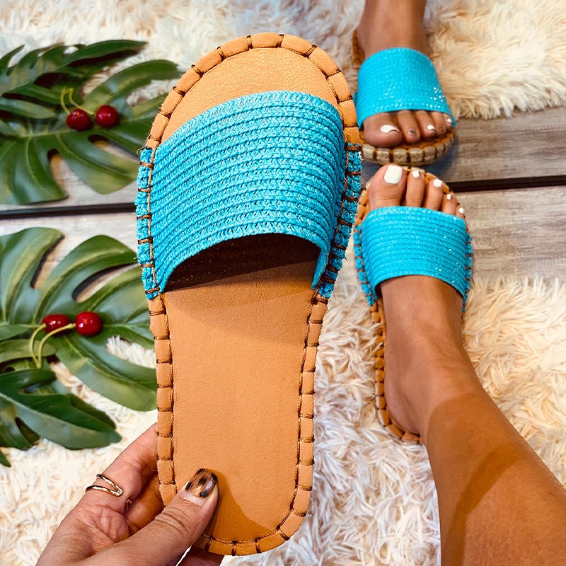 Hemp Flip flops Sewing Flats Beach Slippers