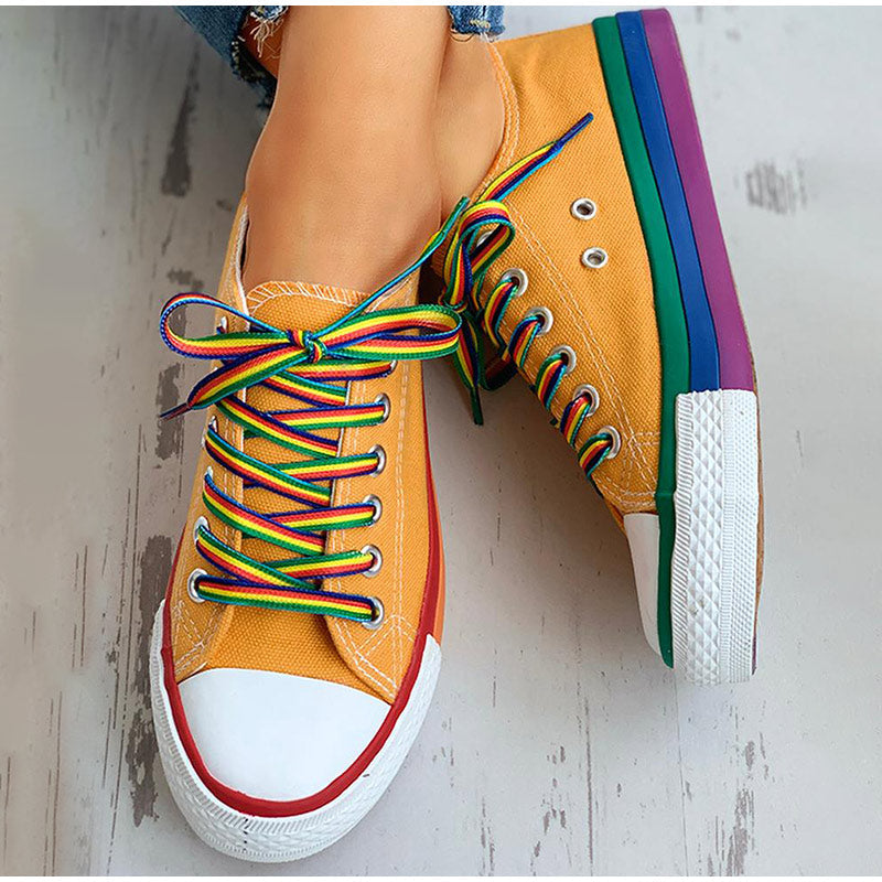 Candy Color Vulcanized Canvas Sneakers