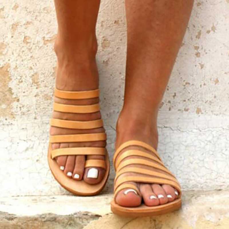 Flat Gladiator Strap Slippers