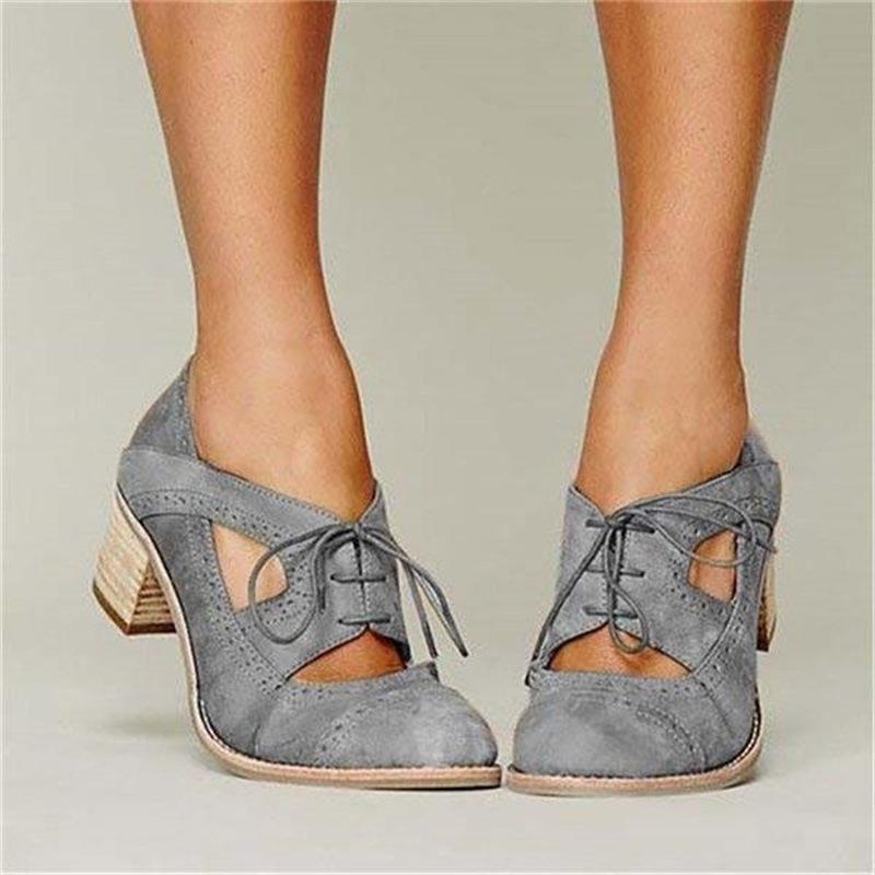 British Style Hollow Out Platform Shoes