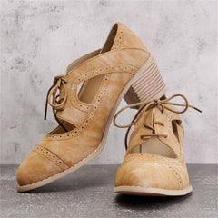 British Style Hollow Out Platform Shoes