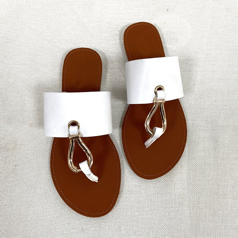 Retro Thin Straps Open Toe Slippers