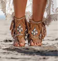 Rome Gladiator Tassel Sandals