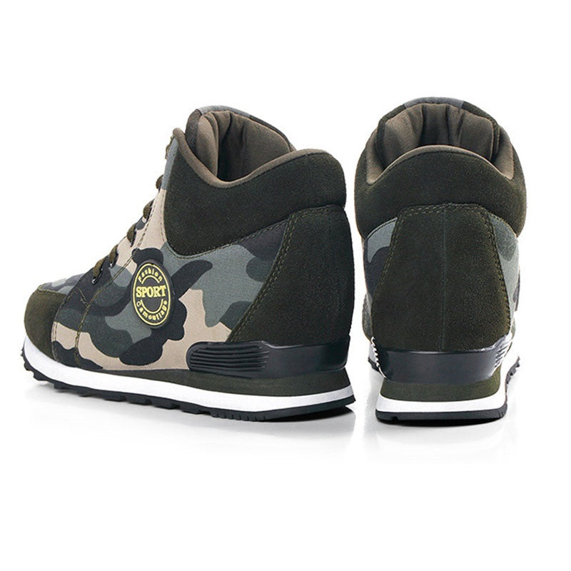 Height Increase Canvas Camouflage Sneakers