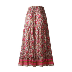 Elastic Waist Gypsy Ethnic Skirt