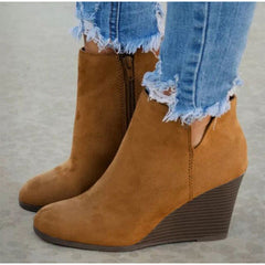 High Heels Wedges Ankle Boots