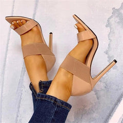 Pointed Toe Ankle Strap Ladies Sandals