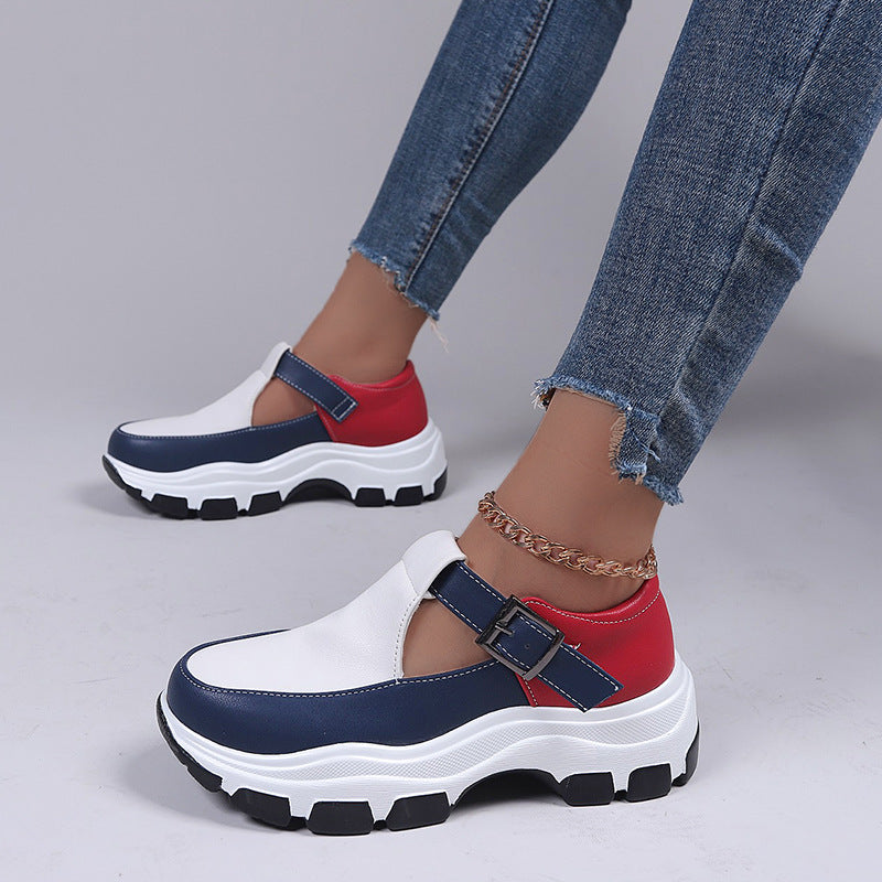 Color Matching Breathable Vulcanized Sneakers