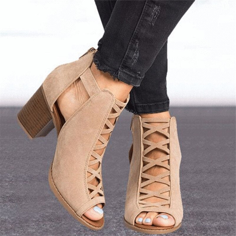 High Heels Fish Mouth Sandals