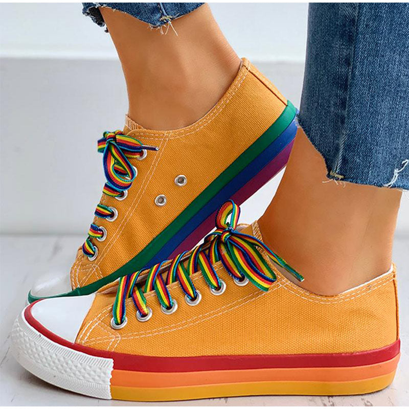 Candy Color Vulcanized Canvas Sneakers