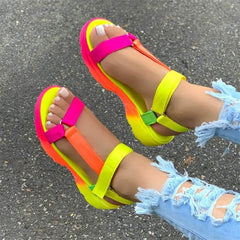 Multi Colors Flat Sandals