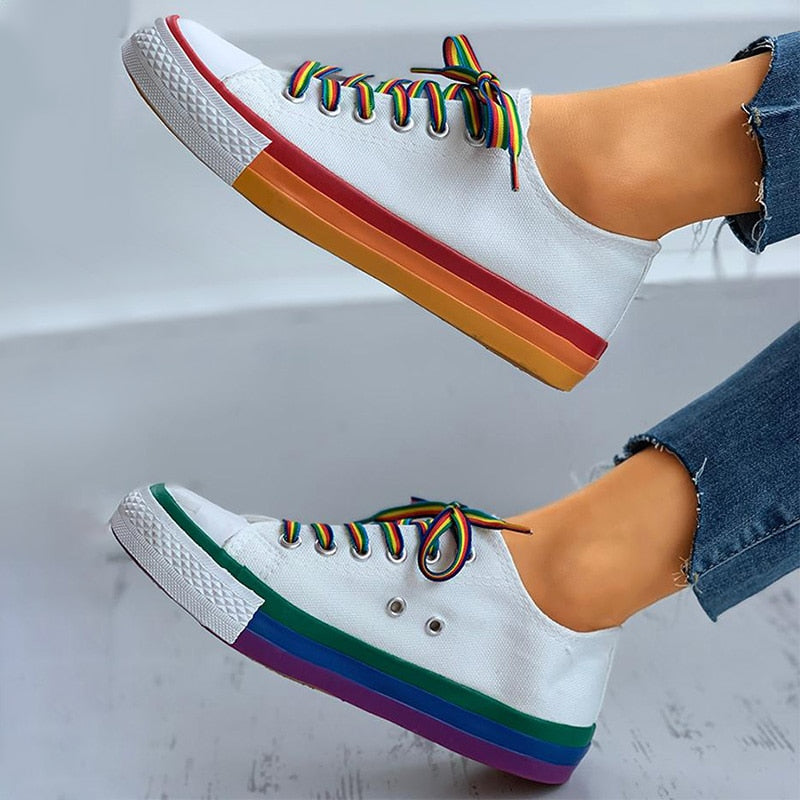 Candy Color Vulcanized Canvas Sneakers