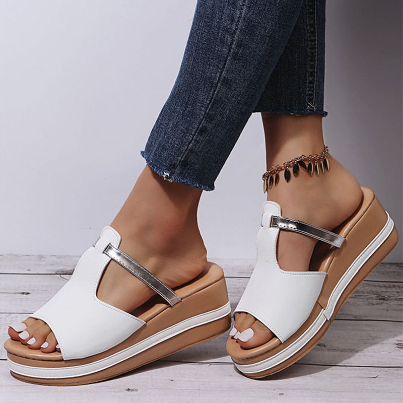 Slip On Wedges Slippers