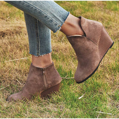 High Heels Wedges Ankle Boots