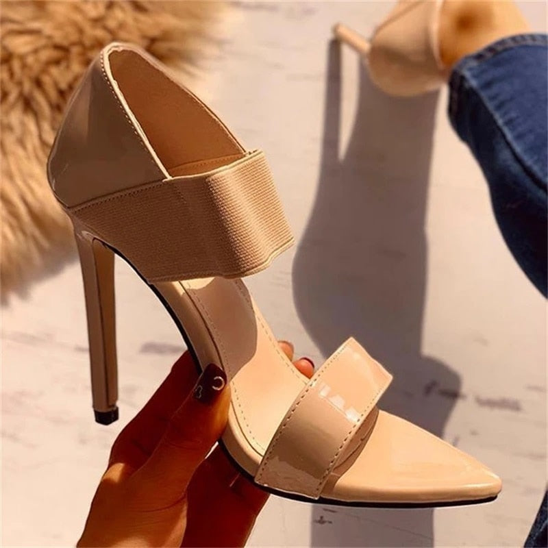 Pointed Toe Ankle Strap Ladies Sandals