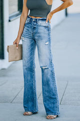 Boldly You Wash Wide Leg Jeans