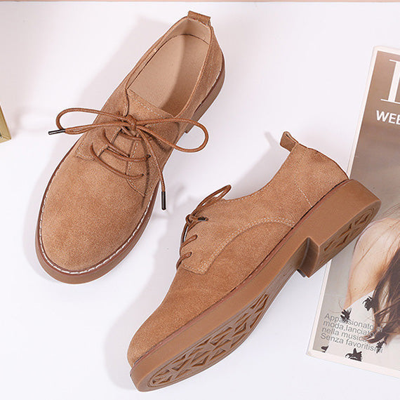 Classic British lace-up Flat Leather Shoes