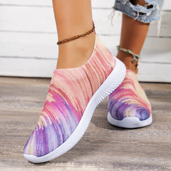 Colorful Fly Knit Slip on Sneakers