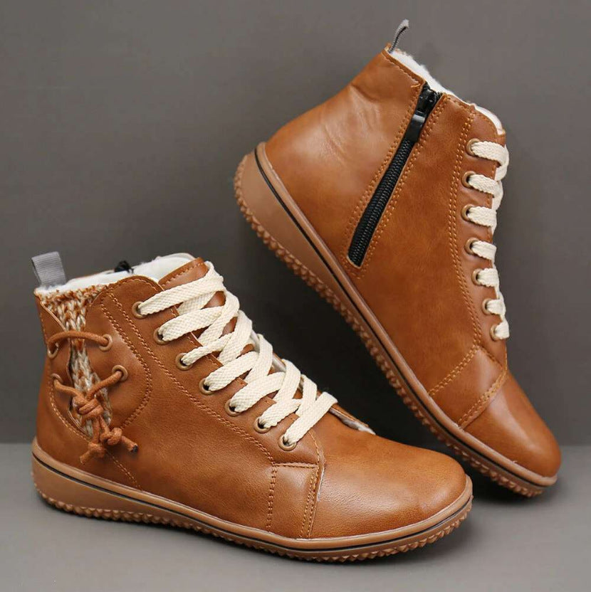 Flat Ankle Plus Velvet Warm Snow Boot