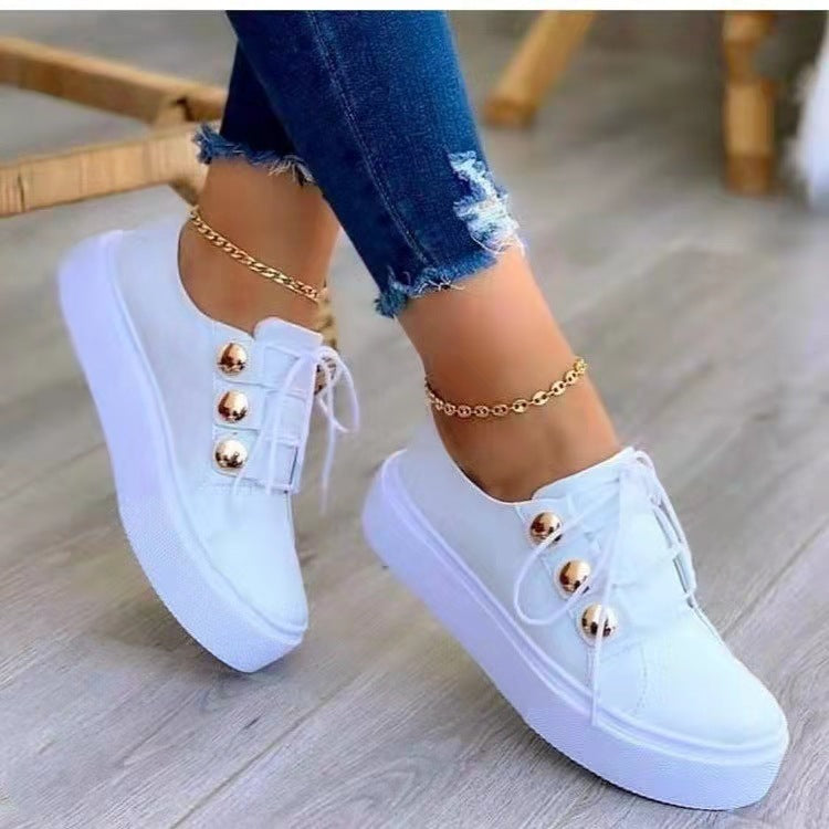 Round Head Platform Causal Sports Sneakers