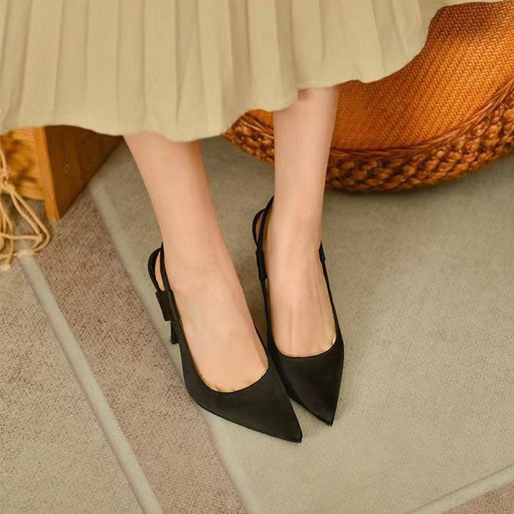 Pointed Toe French Stiletto Mules