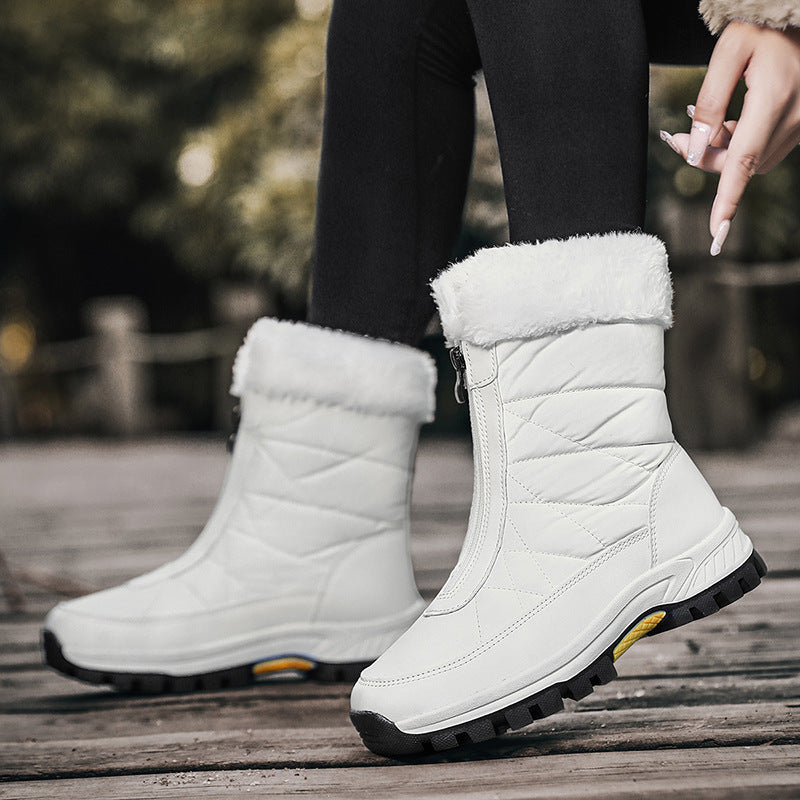 Waterproof Fabric Fleece Snow Boots