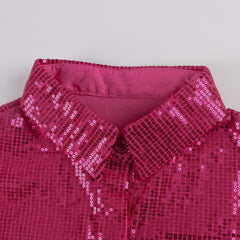 Shiny Sequin Loose Shirt