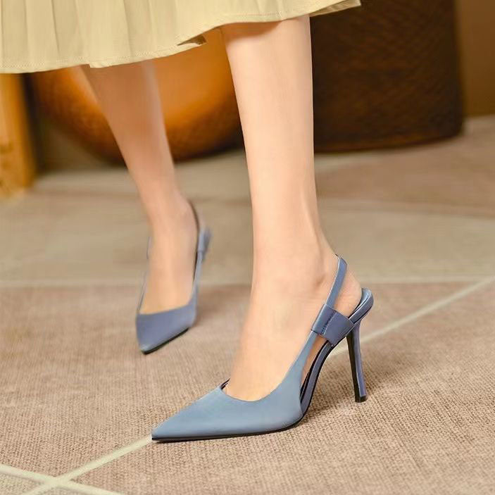 Pointed Toe French Stiletto Mules