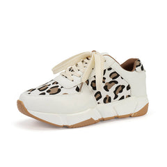 Leopard-patterned Platform PU Sneakers