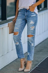 Live For This Medium Wash Distressed Jeans