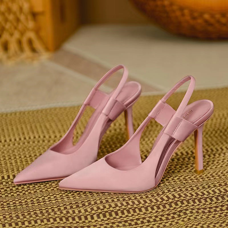 Pointed Toe French Stiletto Mules