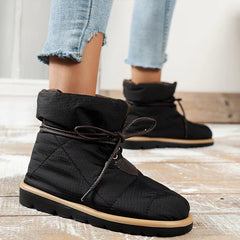 Flat Lace-Up Bread Boots