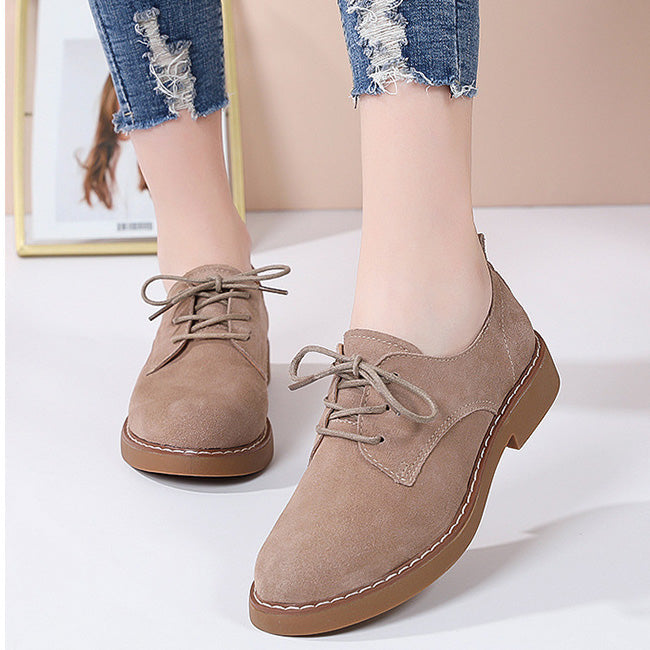 Classic British lace-up Flat Leather Shoes