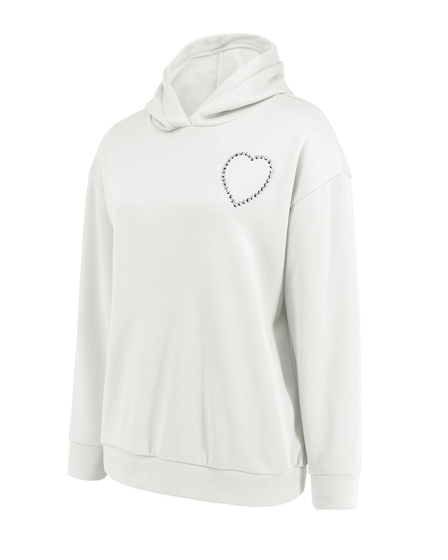 Back Heart Shape Cutout Hoodie