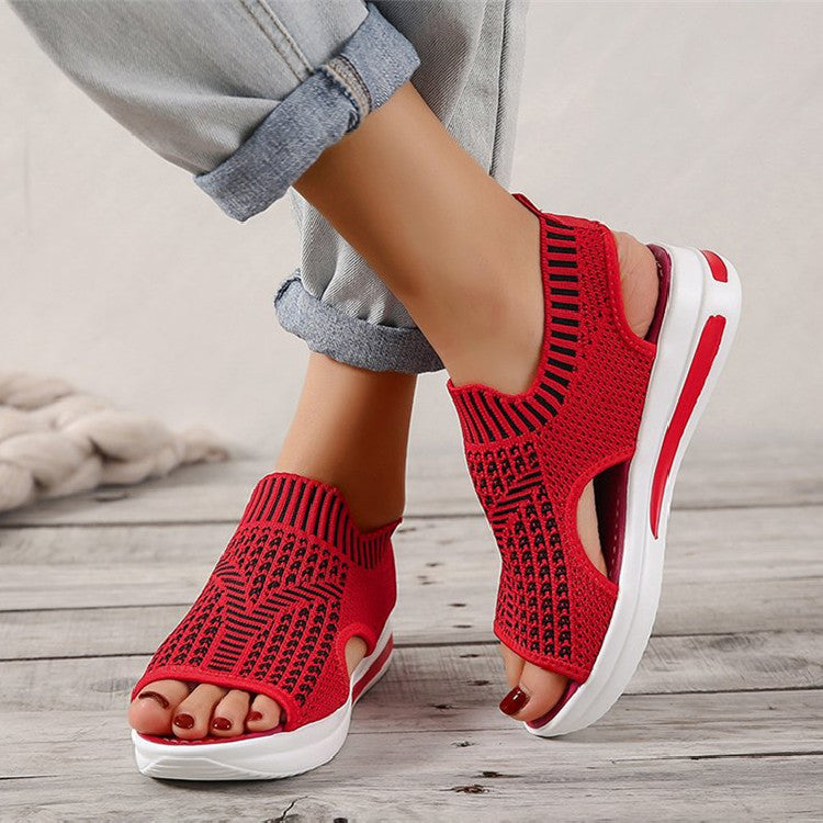 Mesh Knitted Breathable Elastic band Sandals