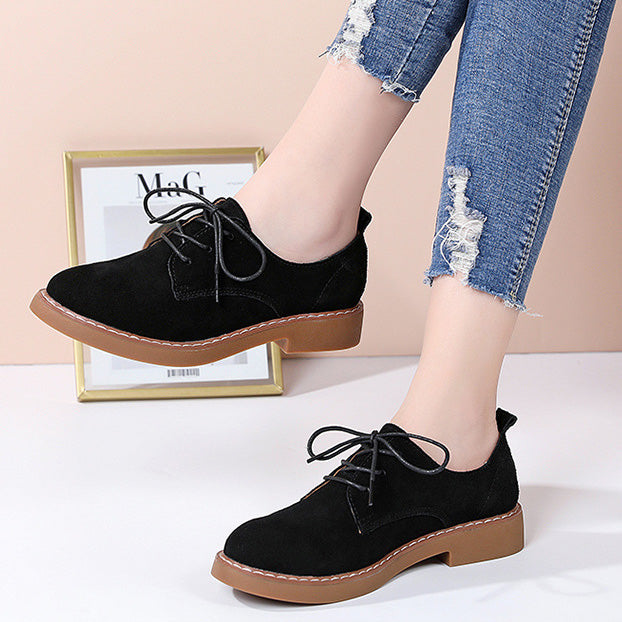 Classic British lace-up Flat Leather Shoes