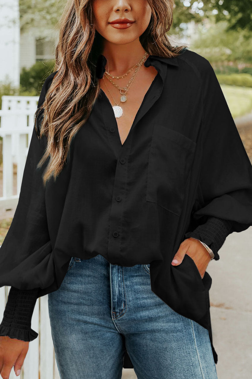 Wind of the Mediterranean Thin Mid-length Shirt Top