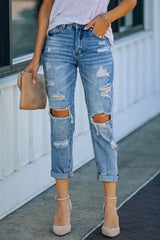 Live For This Medium Wash Distressed Jeans