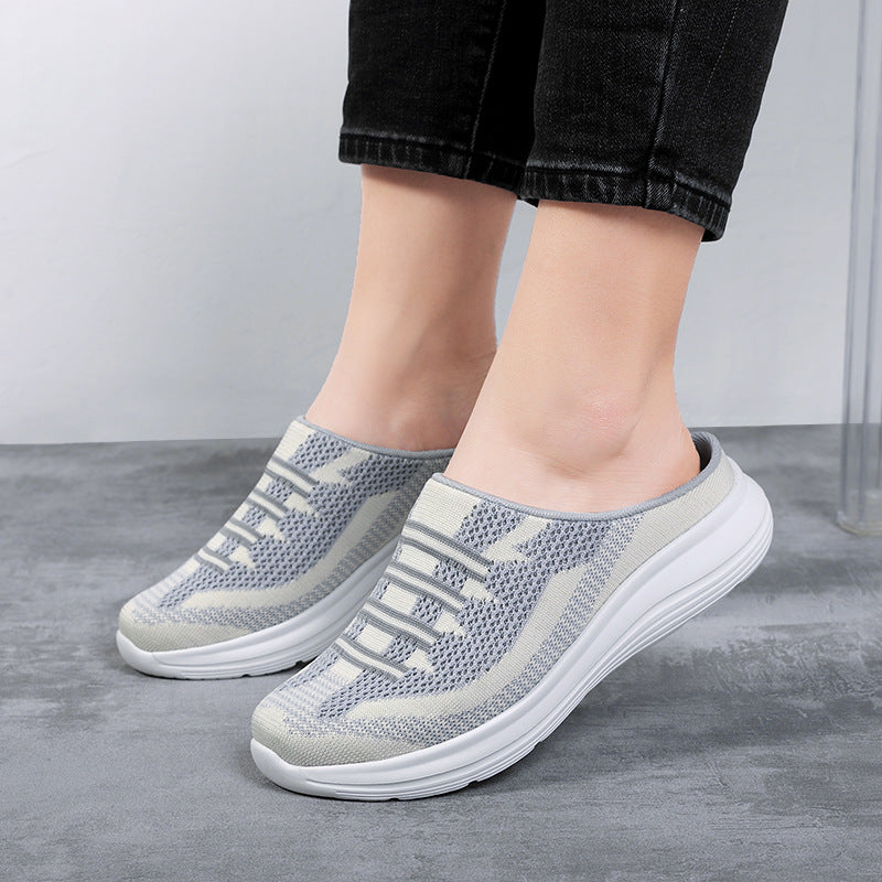 Lightweight Mesh Round Toe Knit Slippers