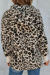 Bold Choices Brown Leopard Teddy Coat