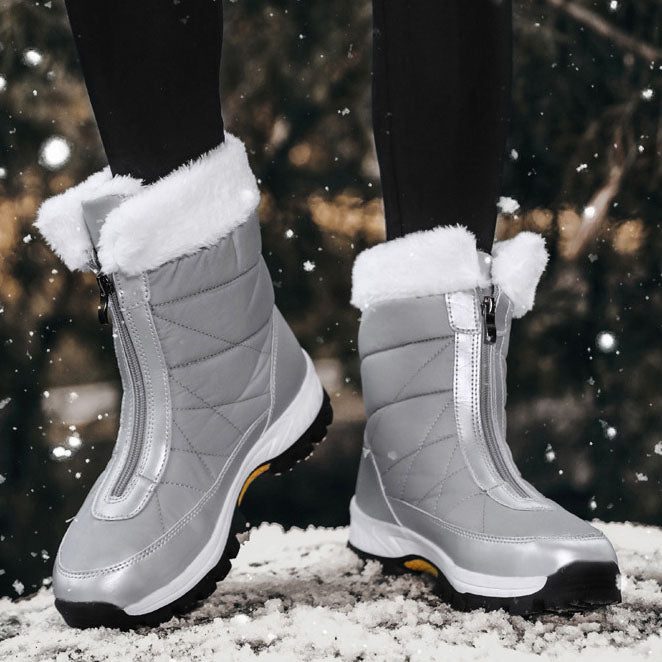 Waterproof Fabric Fleece Snow Boots