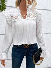 Vintage court pleated white shirt